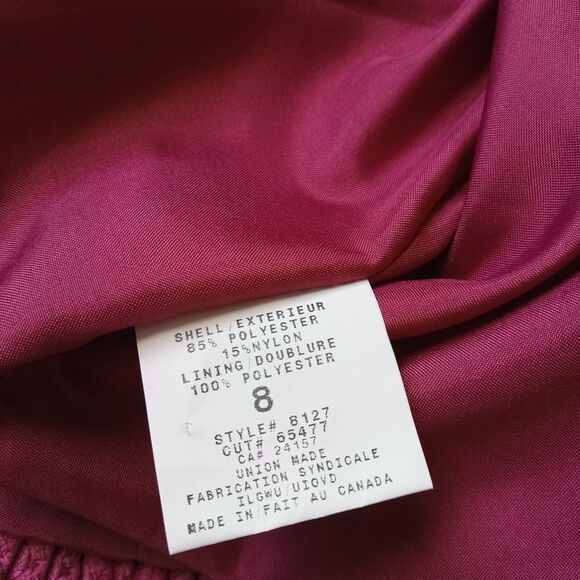 Ingenuity Pink Padded Shoulder Textured Button Down Blazer Jacket Women's Size 8 - Picture 4 of 12